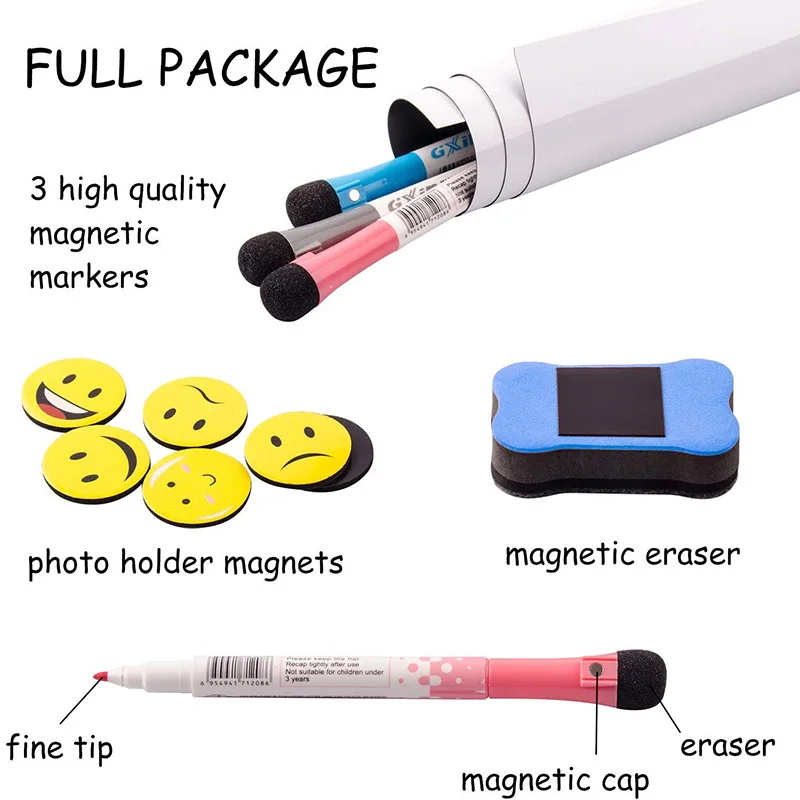 
Amazon Soft Self-Adhesive Magnetic Dry Erase White Board Sheet Kids Sticker White board for Refrigerator 