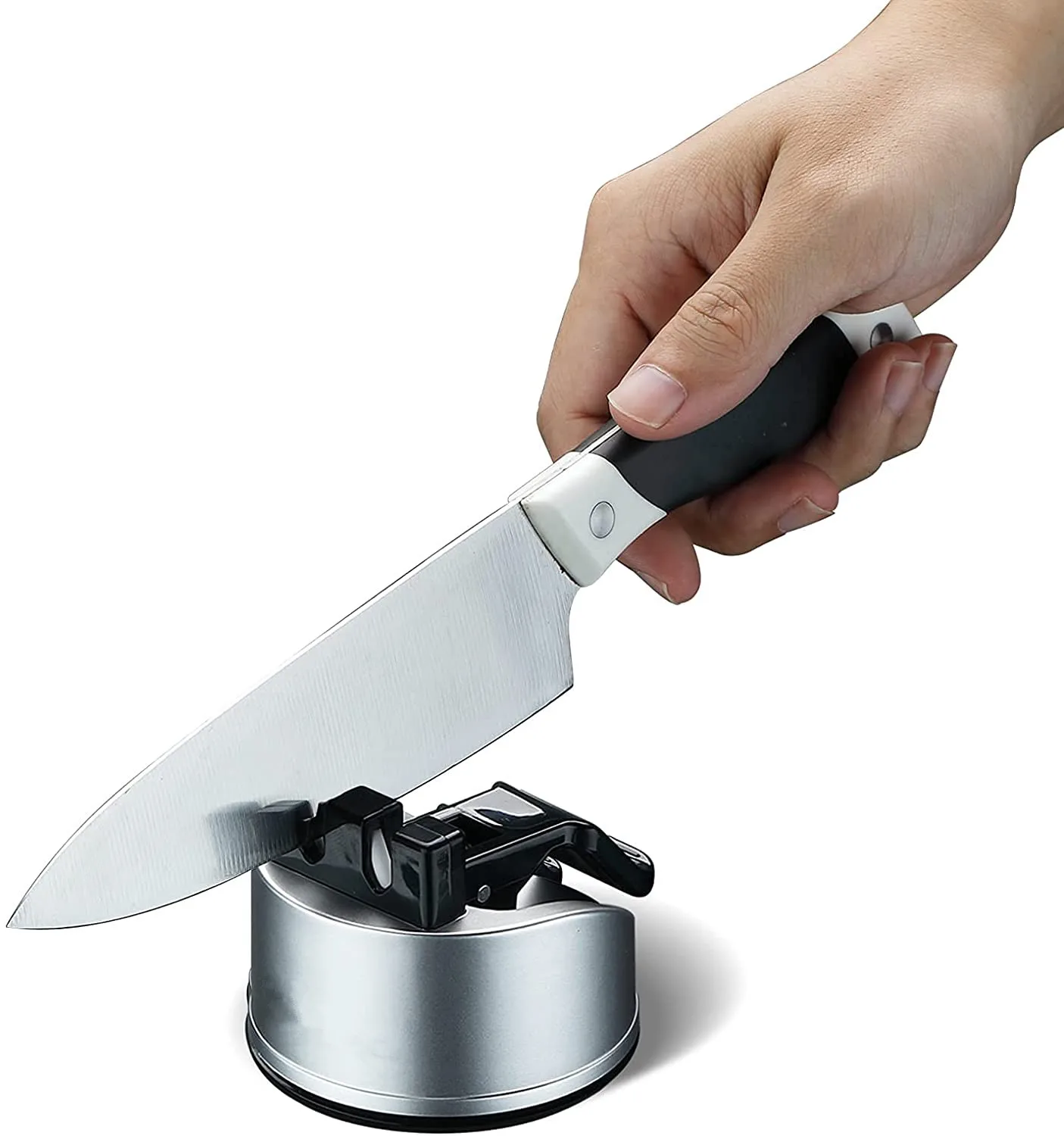 

2-in-1 Kitchen Knife Accessories 2 Stage professional Knife Sharpener for Helps Repair Restore Polish Blades, Can customized color