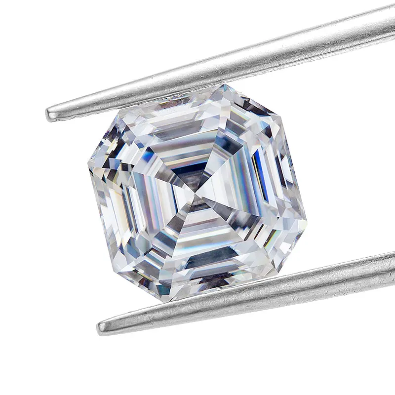 

Thriving Gems High Quality Direct Factory Price Lab Created Diamond White Asscher Cut Gemstones Moissanite