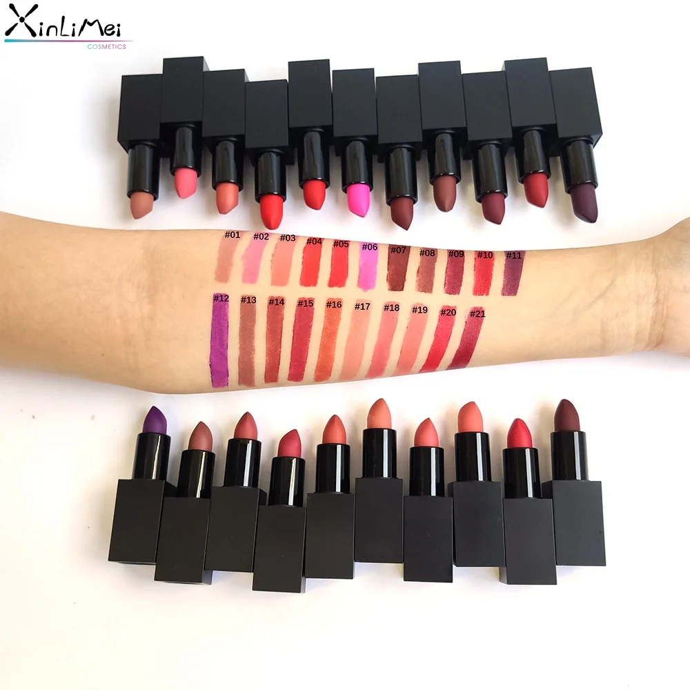 Wholesale Cosmetics Vegan Organic Waterproof Long Lasting Makeup Private Label Cream Nude Velvet Matte Lipstick