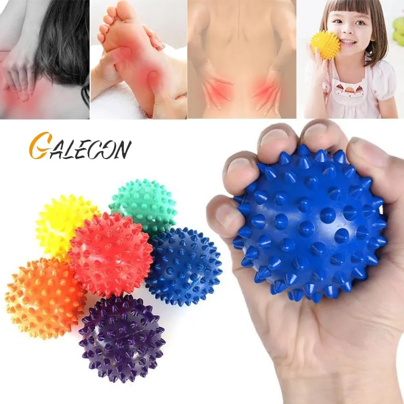 

CALECON Fitness Exercise Muscles foot Pvc Yoga Massage Ball Spiky Fascia ball, Blue,pink,gray,,purple,green,red,yellow,black