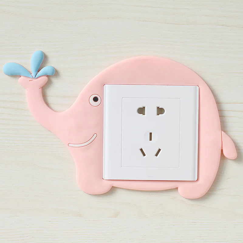 

1PC Creative Power Socket Stickers Luminous Silicone Home Decoration Cartoon Waterproof Cute Switch Stickers Wall Stickers
