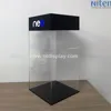 Customized PlexiSglass E-Cig Display Stand 3 Tiers Acrylic Vape Pens Display Case With LED LIGHTING PUSHER