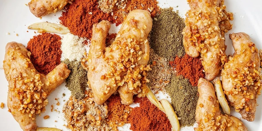Close-up of seasoned chicken on a grill