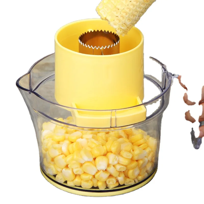 

Corn Peeler Household Corn Tool Peeler Stainless Steel Corn Grinder Thresher Kitchen Garlic Grinder, Shown