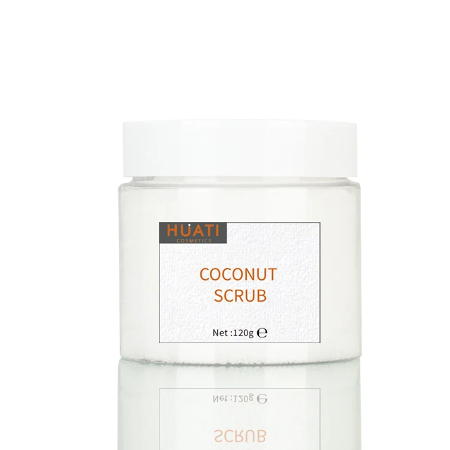 

Wholesale custom 100% natural whitening exfoliating coconut bath sugar body scrub