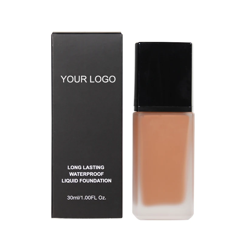 

Cosmetics Vendor Offer Sample Glass Bottle 12 Color Full Coverage Private Label Waterproof Natural Makeup Liquid Foundation