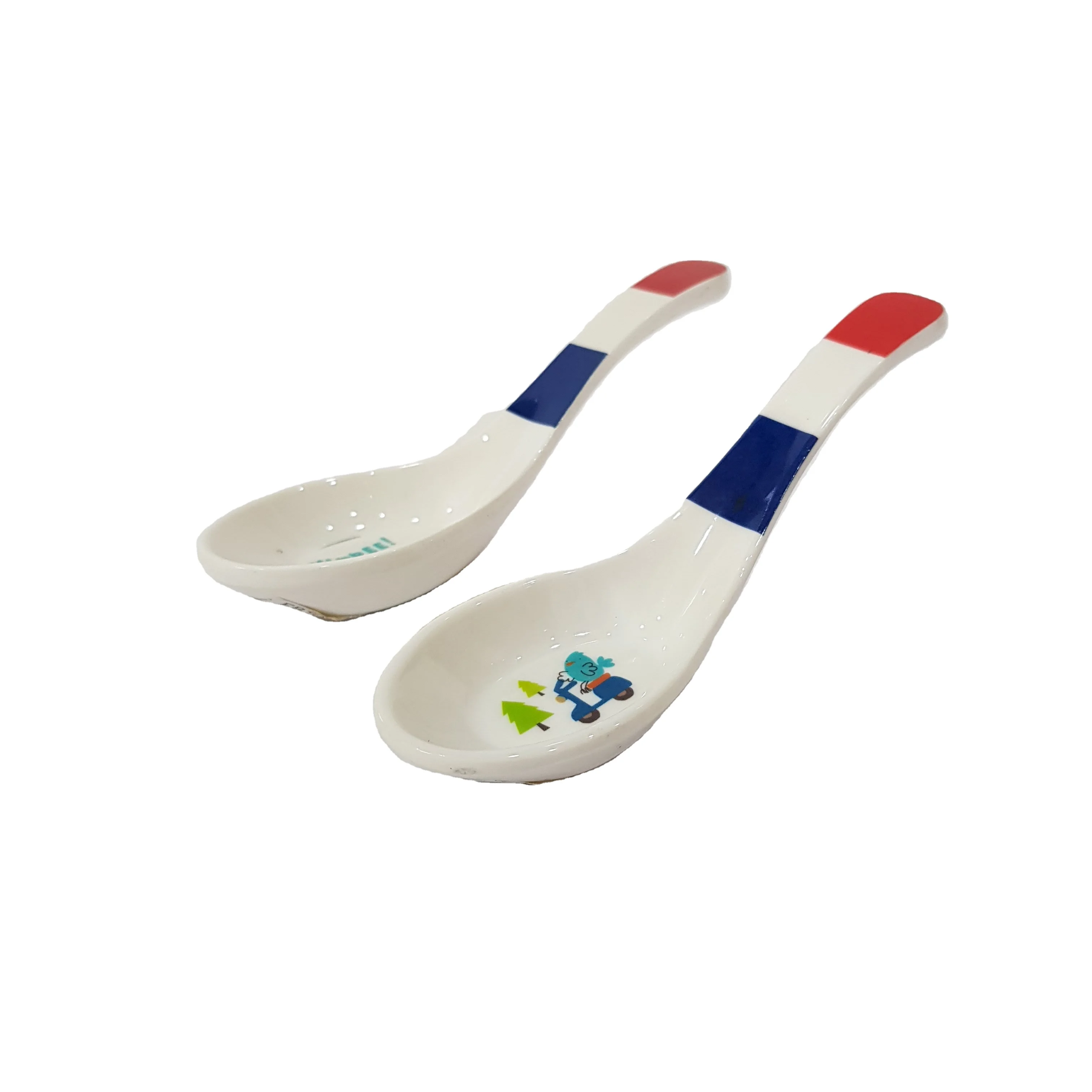 

Safety certification elegant 100% melamine kid spoon baby temperature spoon, Customized color acceptable