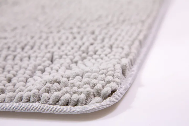 100% polyester microfiber chenille bathmat set
