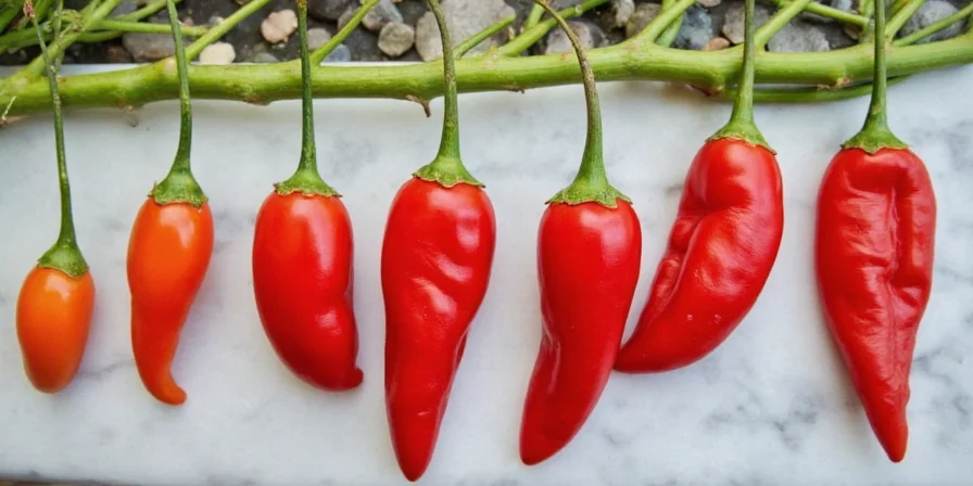 Tray of Different Chili Peppers