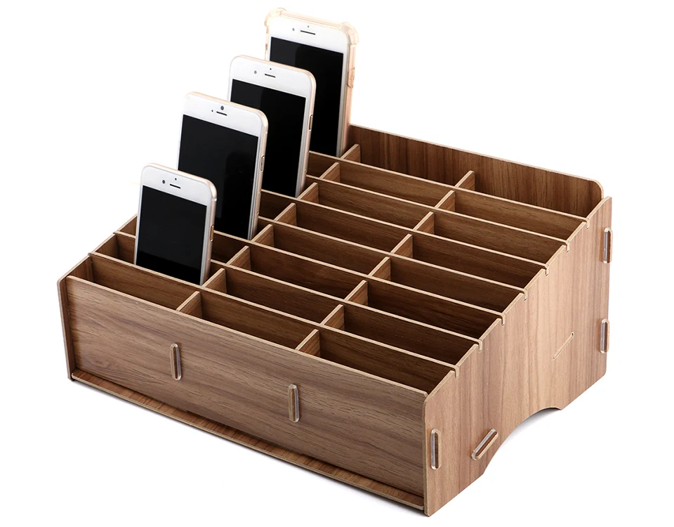 Wooden Multi-Function Storage Box For Mobile Phone Repair Tools