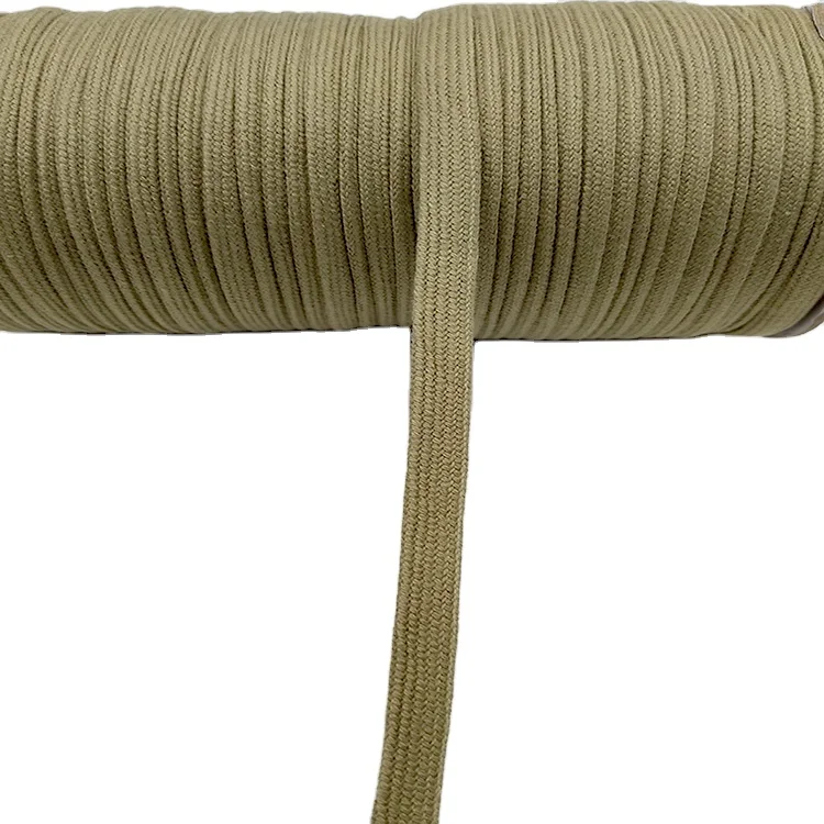 

100% Cotton Flat Cord String Woven Durable Cord for Clothes Eco-friendly Colored Cord Rope, Custom colors