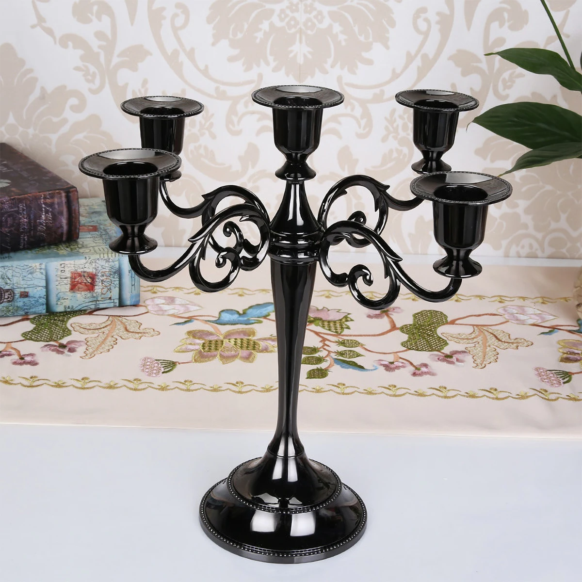 

Nordic Style Bronze Candle Holder 5 Arm Candelabra Wedding Table Centerpieces Candlesticks metal Home Decoration, Gold,silver,black,copper