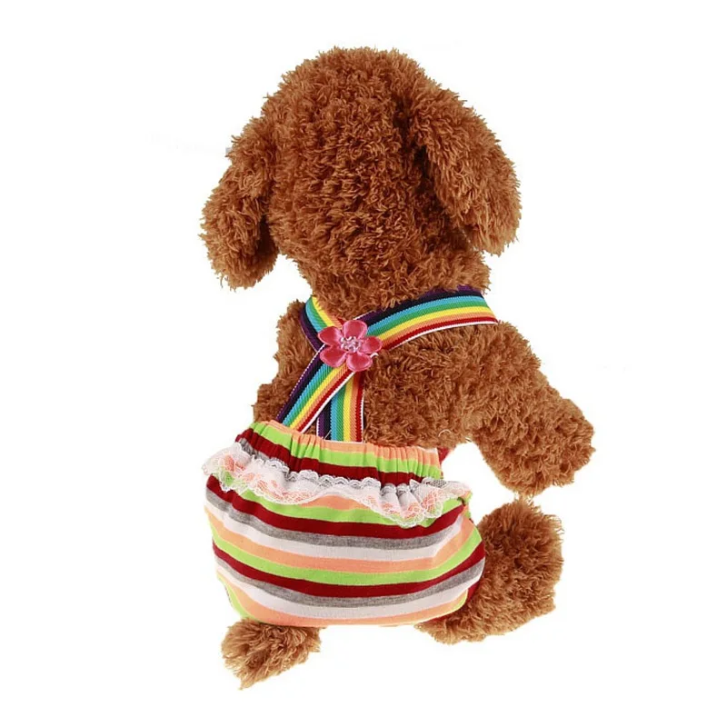 

Pet dog cat new underwear anti harassment menstrual pants little dog cute pet strap striped physiological pants, Multicolor options