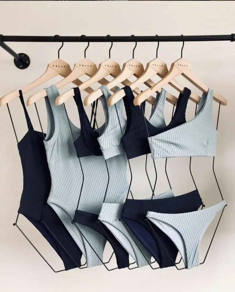 

High quality custom fashion bikini body shape swimwear hangers for display, Natural