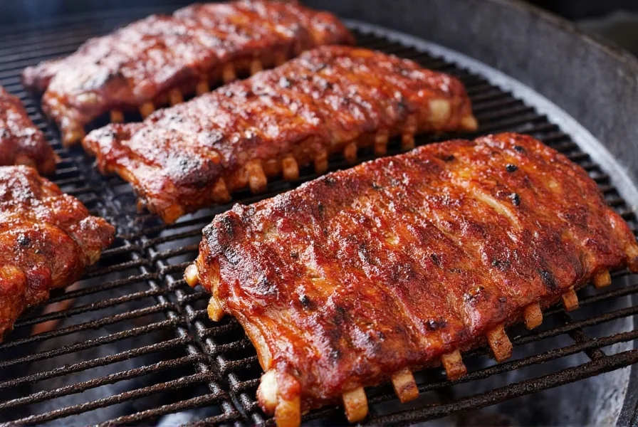 Spice rack with various BBQ rubs