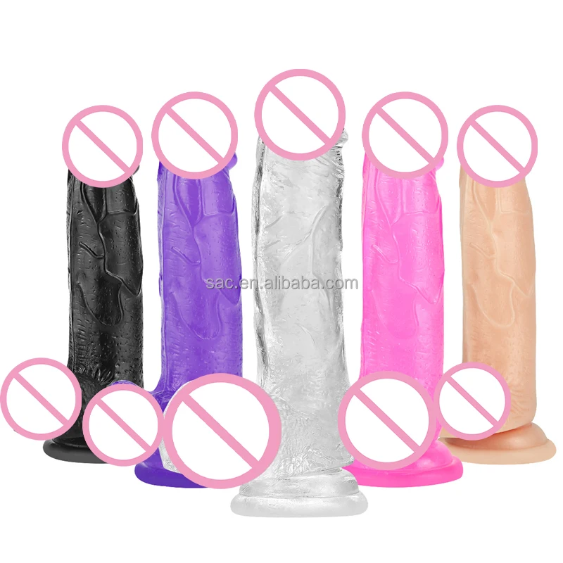 

SacKnove Women Erotic Sex Toys Soft Jelly Penis Suction Cup Vagina Stimulation Realistic Dildos For Female Masturbation