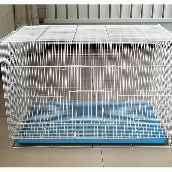 

76*45*50CM Folded Pet Bird Chicken Duck Pigeon Parrot Bird Portable Cage Multi Function Large Space Indoor, White