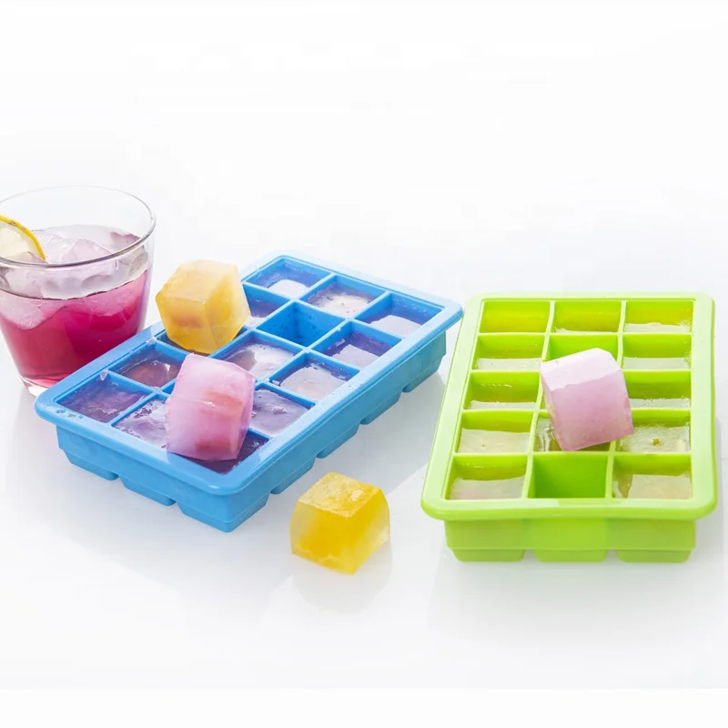 

New creative Silicone Ice cube Mold Tray Ice silicon ice Making Trays with Covers, According to pantone color