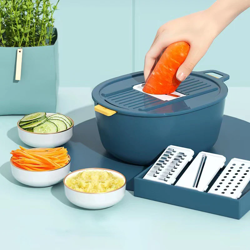 

GC Kitchen household vegetable chopper blender multifunctional vegetable grater vegetable spiralizer, White