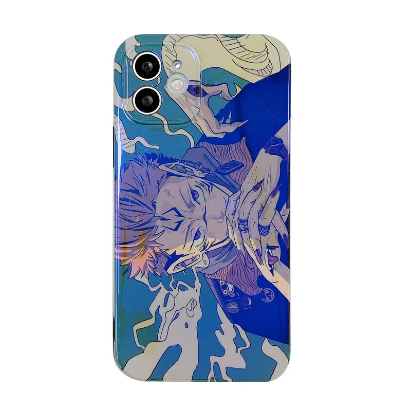 

2021 Wholesale Gojo Satoru Japan Anime Cartoon Blue Light Phone Cases For iPhone 12 Pro MAX XS XR 7 8 Plus Clean IMD Cover Coque