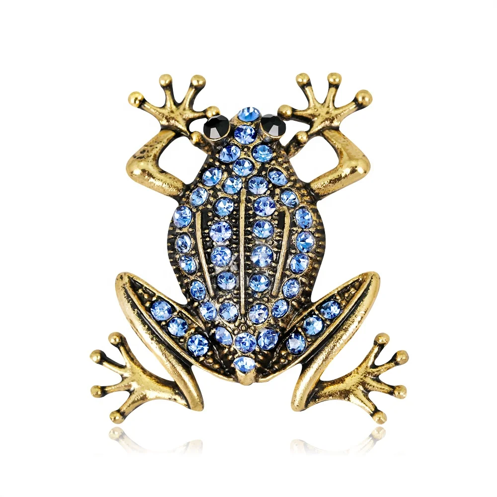 

Antique Style Fashion Cute Large Animal Frog Design Suit Brooch, Picture shows