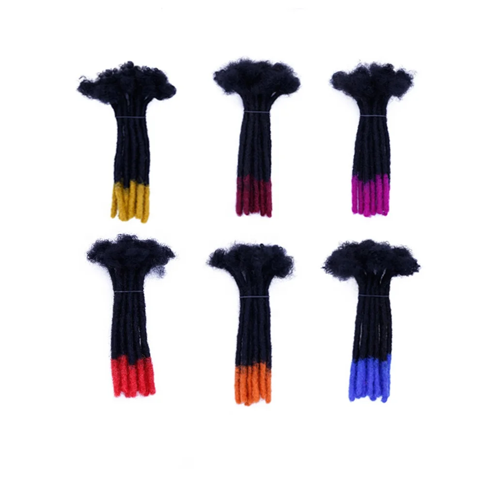 

0.4cm 0.6cm 0.8cm handmade dreadlocks various inches human hair extensions for men