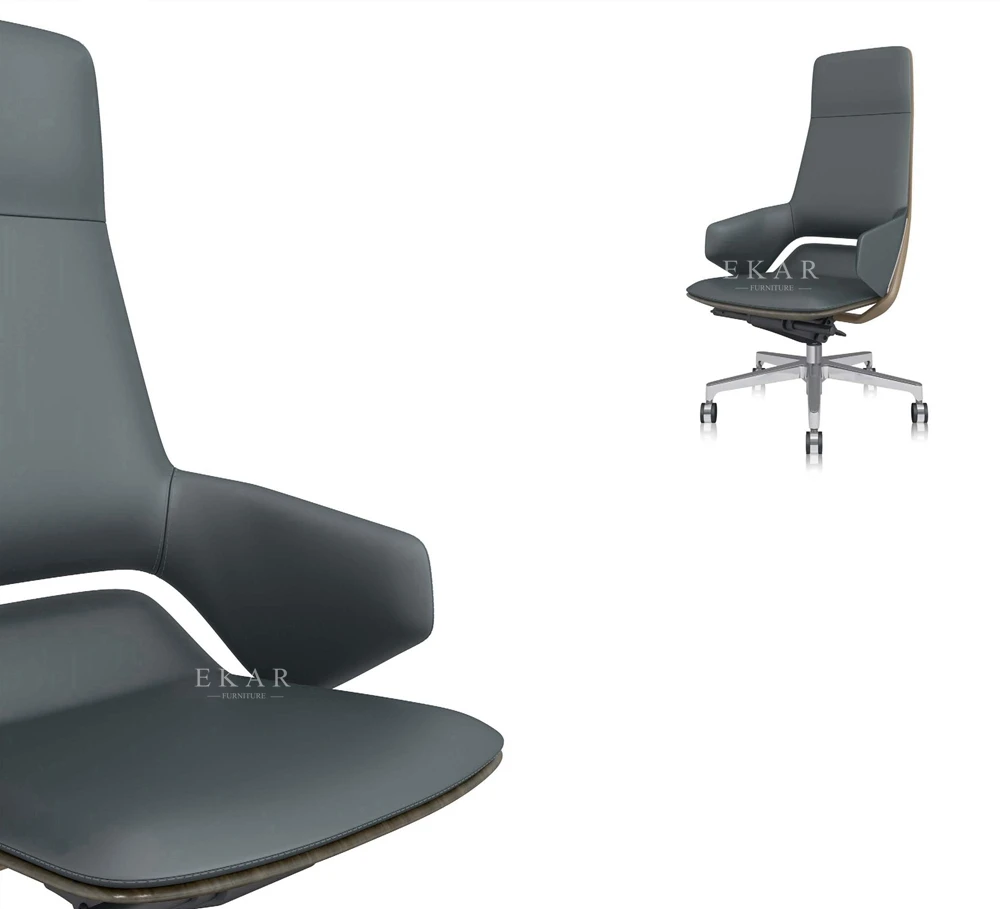 Pu Leather Swivel Chairs Foshan High Back Executive Office Chair manufacture