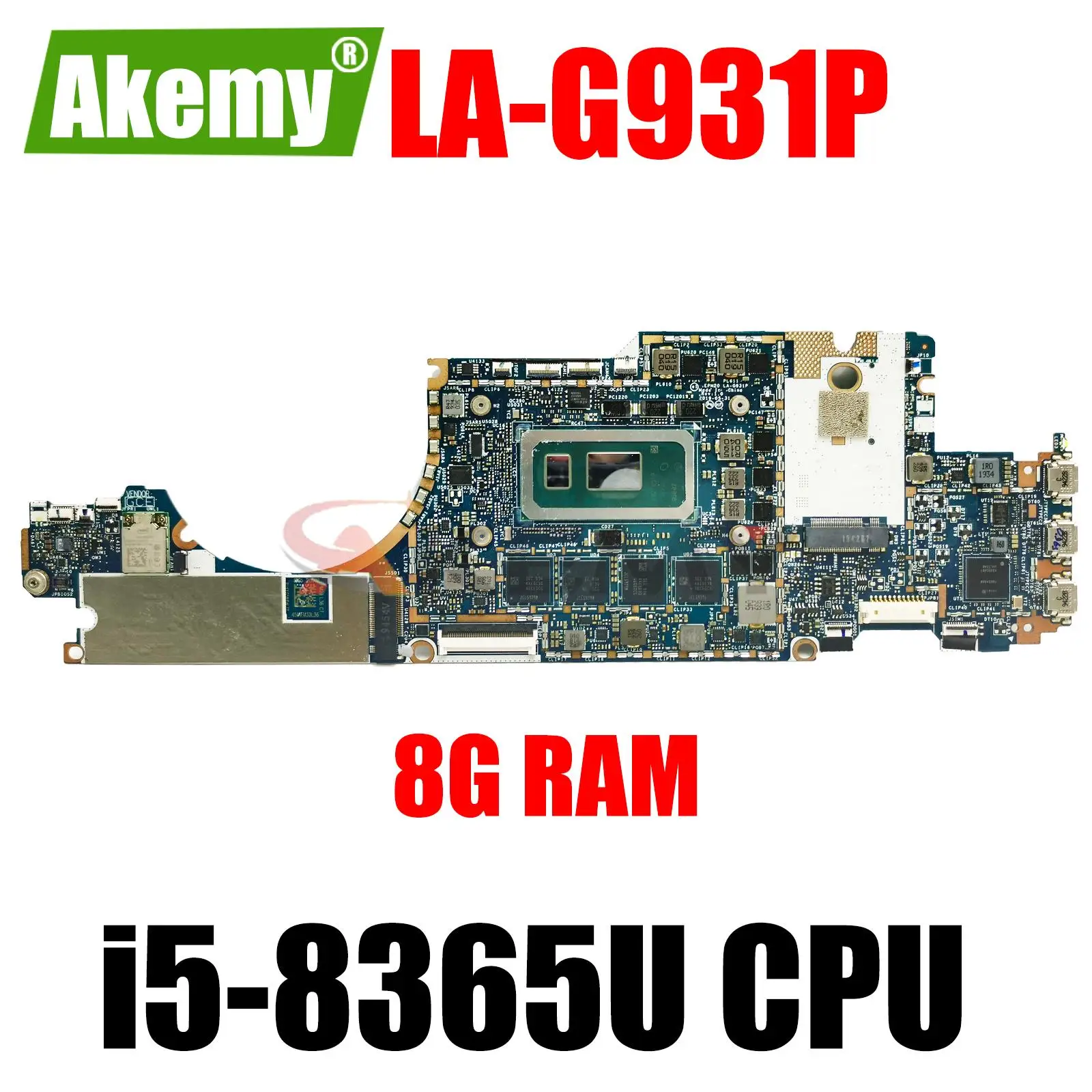 

Akemy Elite x2 G4 mainboard for HP Elite x2 G4 laptop motherboard LA-G931P WITH i5-8365U cpu 8G RAM test 100% OK