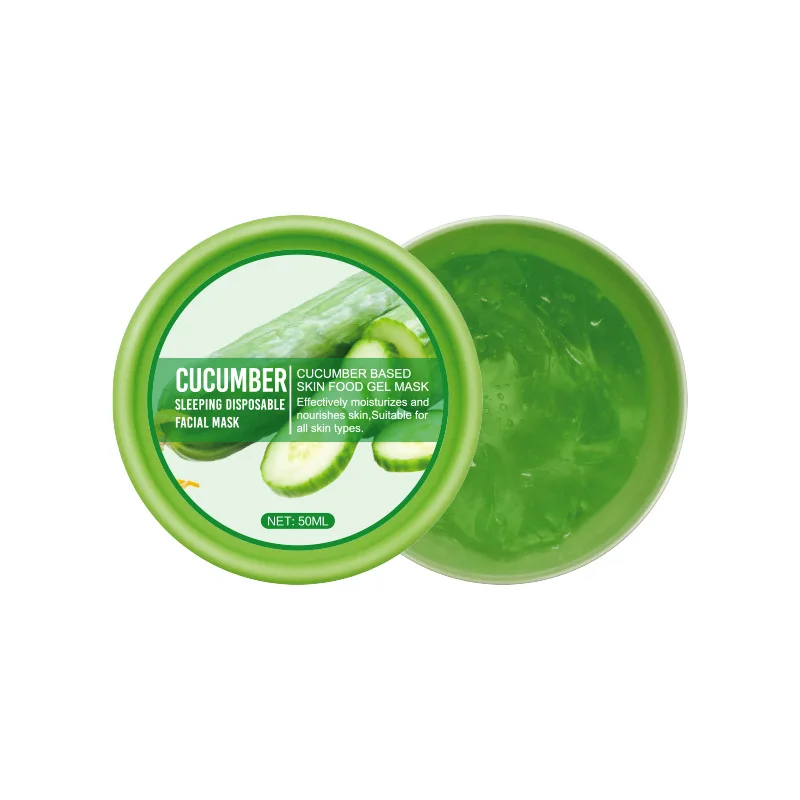 

50ML hot selling cucumber disposable smoothing moisturizing sleeping skin care facial mask packaging