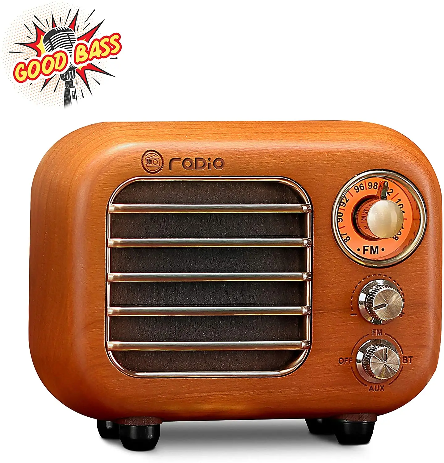 

gift craft Audiophile Custom Retro Wood Color Portable Speaker wireless BT Radio Fm