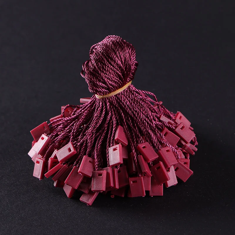 1000 Pieces Per Pack Colorful Clothing Rope 16cm Length Custom Logo Hanging Label Wax Cotton Rope