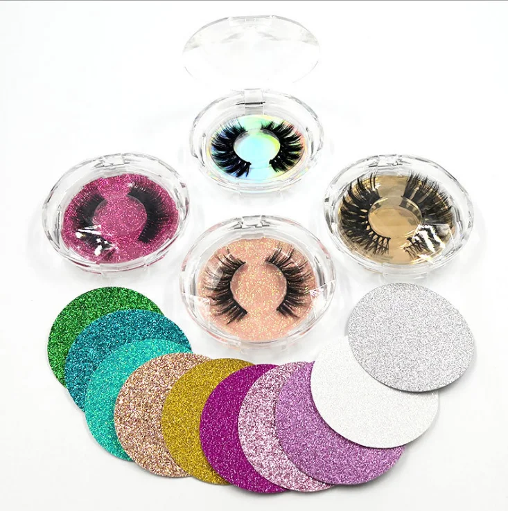 

Wholesale 3D faux mink lahes Private Label Natural Invisible Band Eyelashes box faux mink eyelashes, Black color