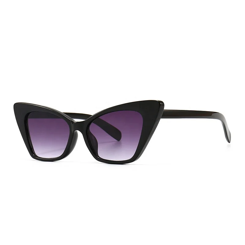 

2020 wholesale Cheap Luxury Retro Vintage UV400 Fashion Women Big Frame Personality Sexy Cat Eye Sunglasses