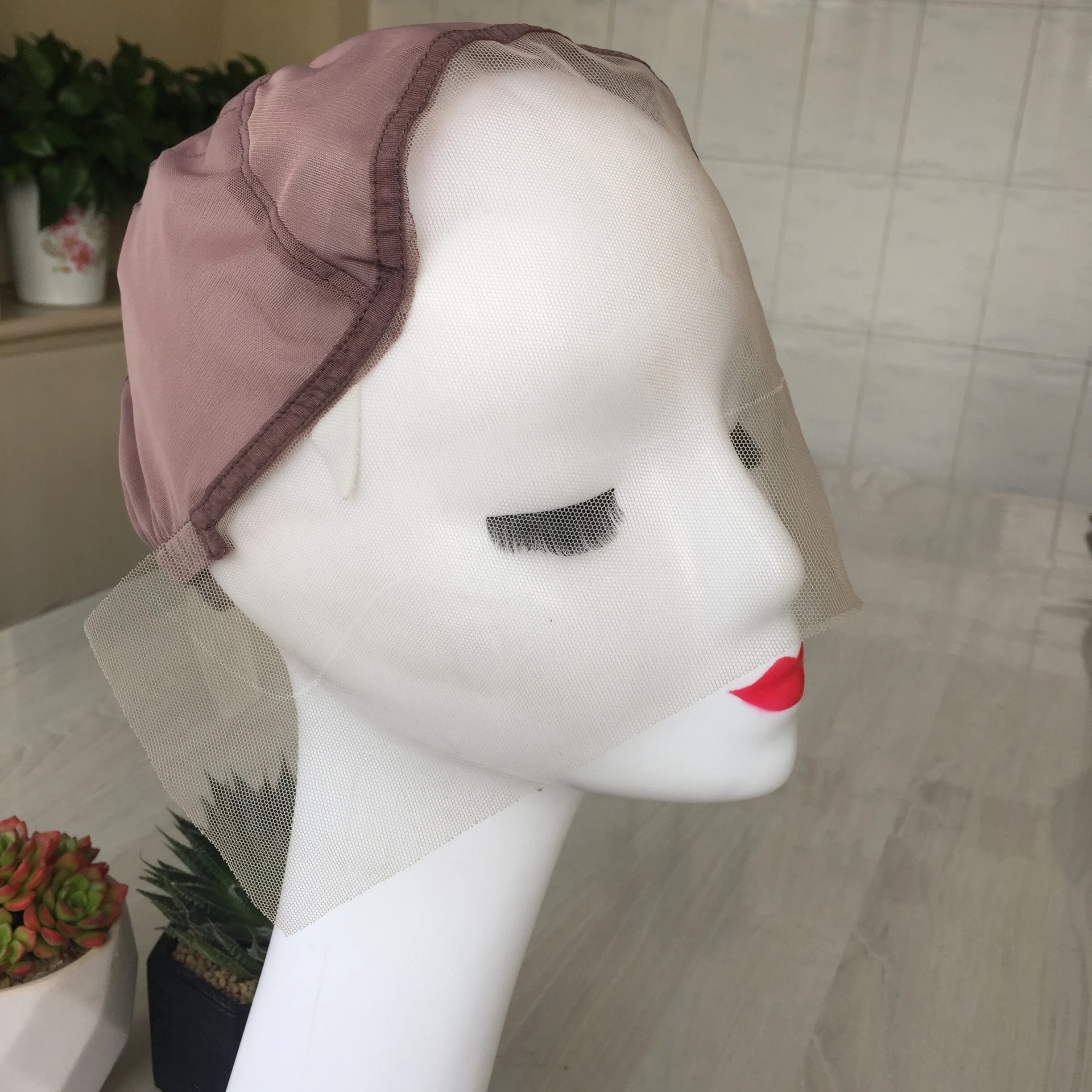 

Best selling Factory Price Adjustable net wig cap hair wig cap, Brown color