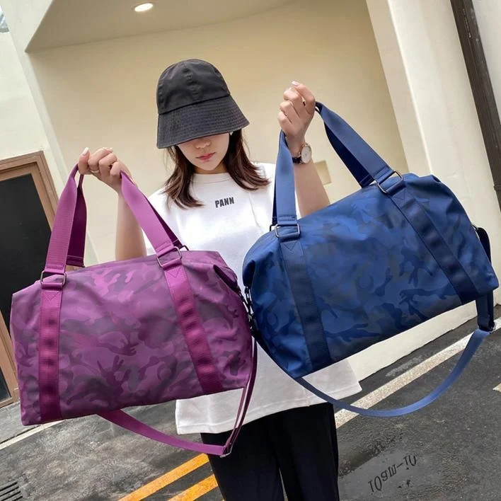 

Sac De Tas Tasche Bolsa De Yoga Tactical Purple Blue Black Camo Unisex Sports Travel Gym Shoulder Bag with Luggage Handle Holder