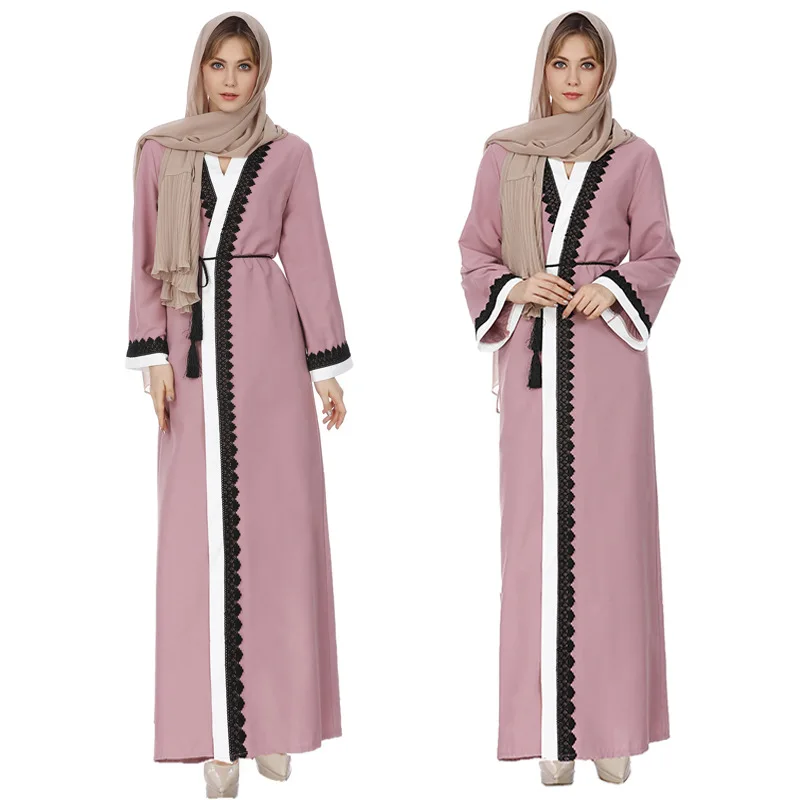 

Muslim long dress spring and summer new ethnic style long-sleeved dress robe islamic abaya