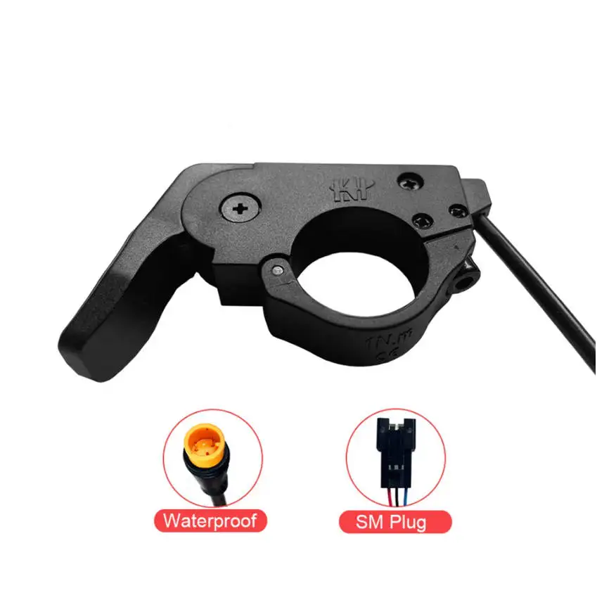 TT-009 Universal SM Waterproof Pulg Electric Bicycle Scooter Thumb Throttle 36V-72V Left & Right for Ebike Electric Bicycle