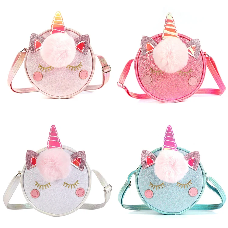 

M1308 Sequin Bags Cute Cartoon Horse Coin Bag Unicorn Kids Girls unicorn purse, Picture shows