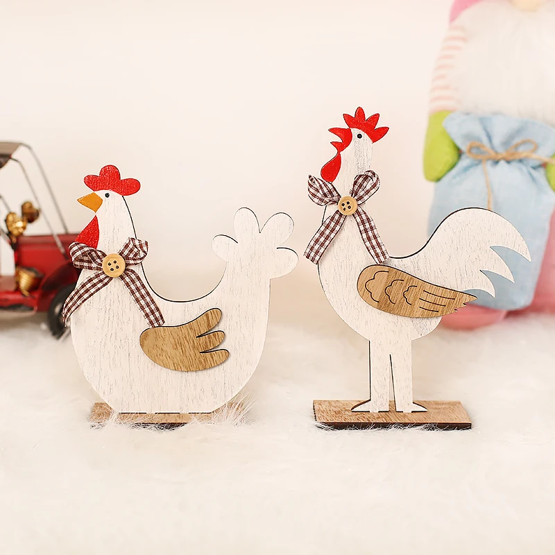 

Wooden Easter Chicken Decoration Holiday Easter items ornaments