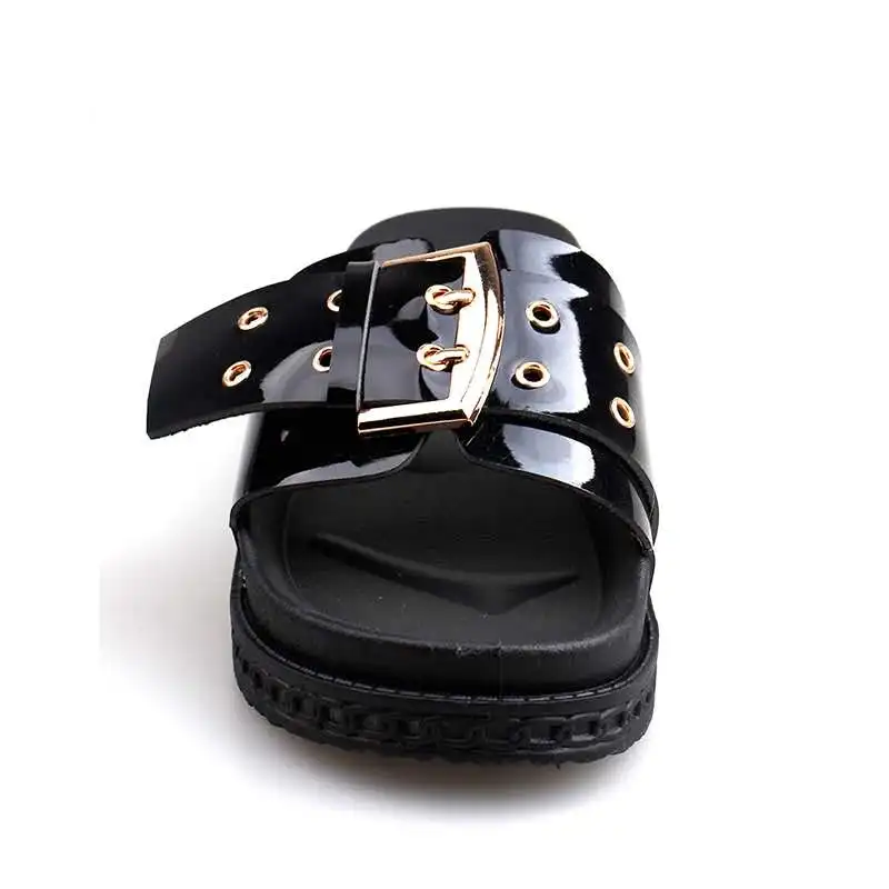 

PU slippers women slide sandals New summer ladies buckle