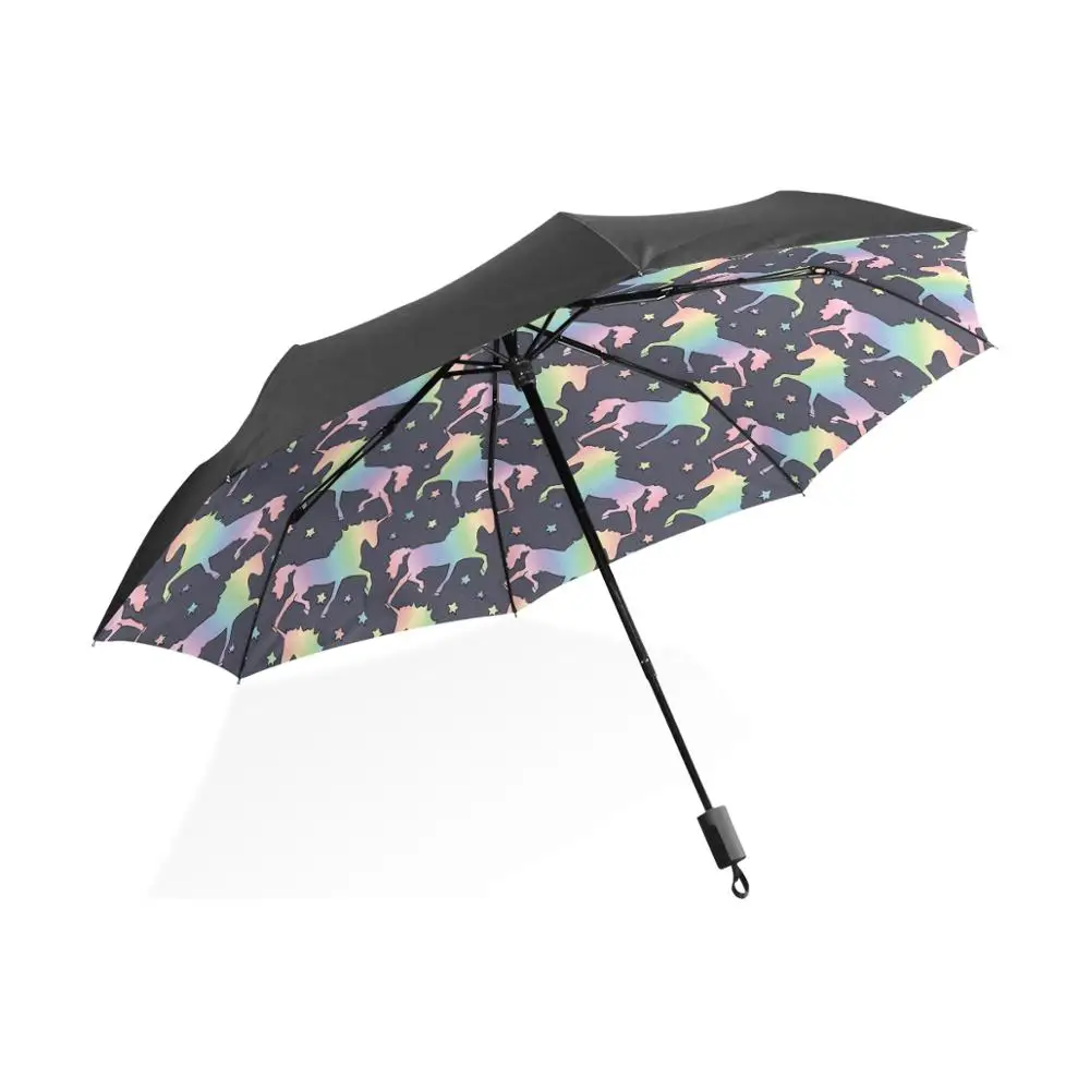 

Custom Print 3 Fold Manual Open Close Umbrella Anti UV Umbrella low order ready to ship, Customized color