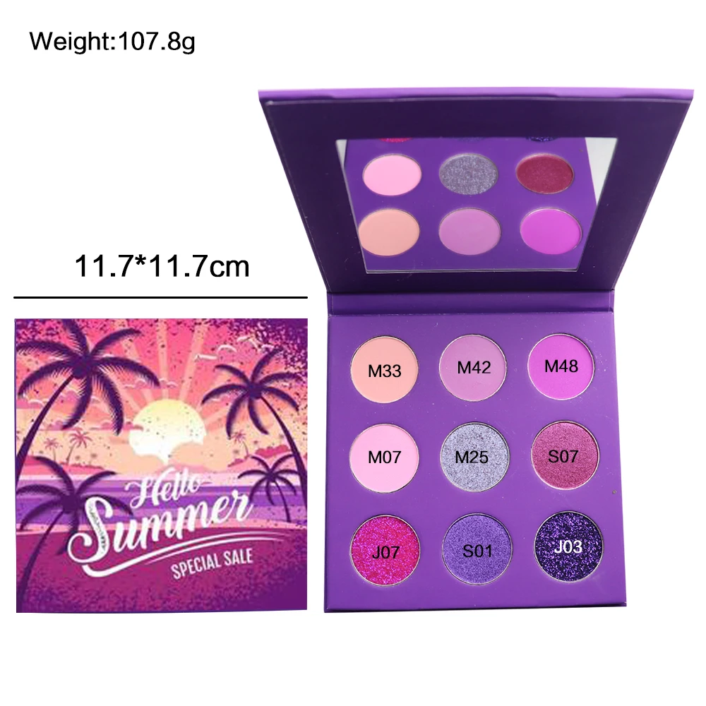 

Makeup Palette High Quality Pigment 9 Colors Eyeshadow Select Your Own Shades Vegan Cosmetics, 9 colors choose color diy palette
