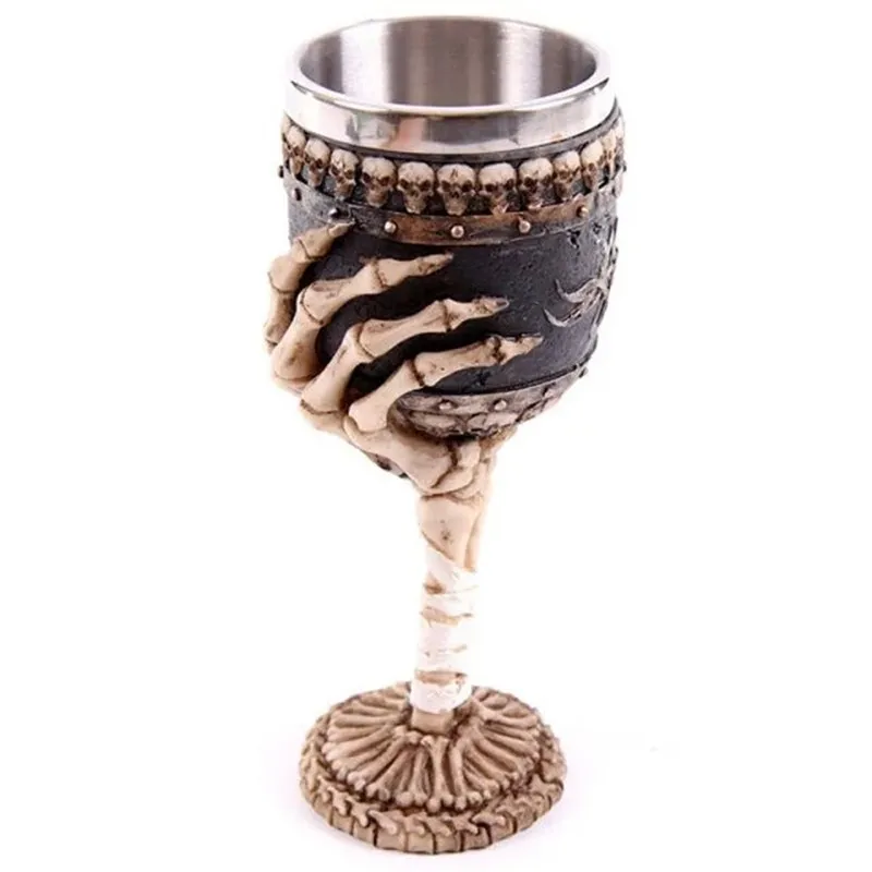 

Dragon Claw Skeleton Water Cups Stainless Steel Mugs Halloween Gifts Gothic Goblet Wine Glass
