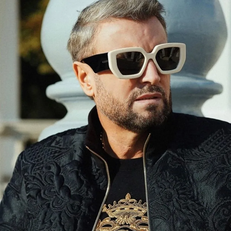 

L86320 2021 Fashion Oversized Men Women Large Pc Frame Big Arm Mirror Sunglasses