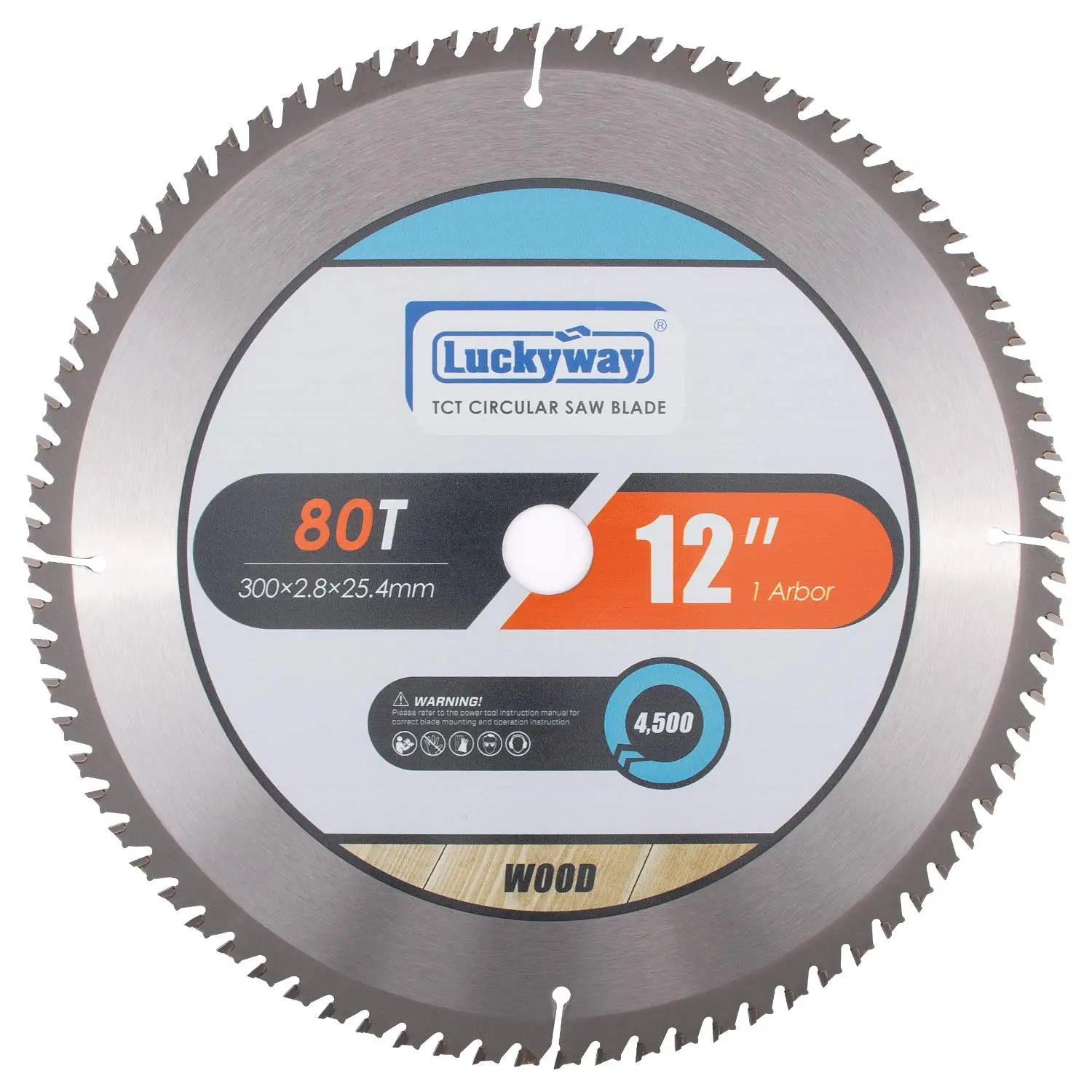 

Luckyway 12 Inch 80T with 1 Inch T00061A Lucky High-quality IRON CIRCULAR SAW BLADE