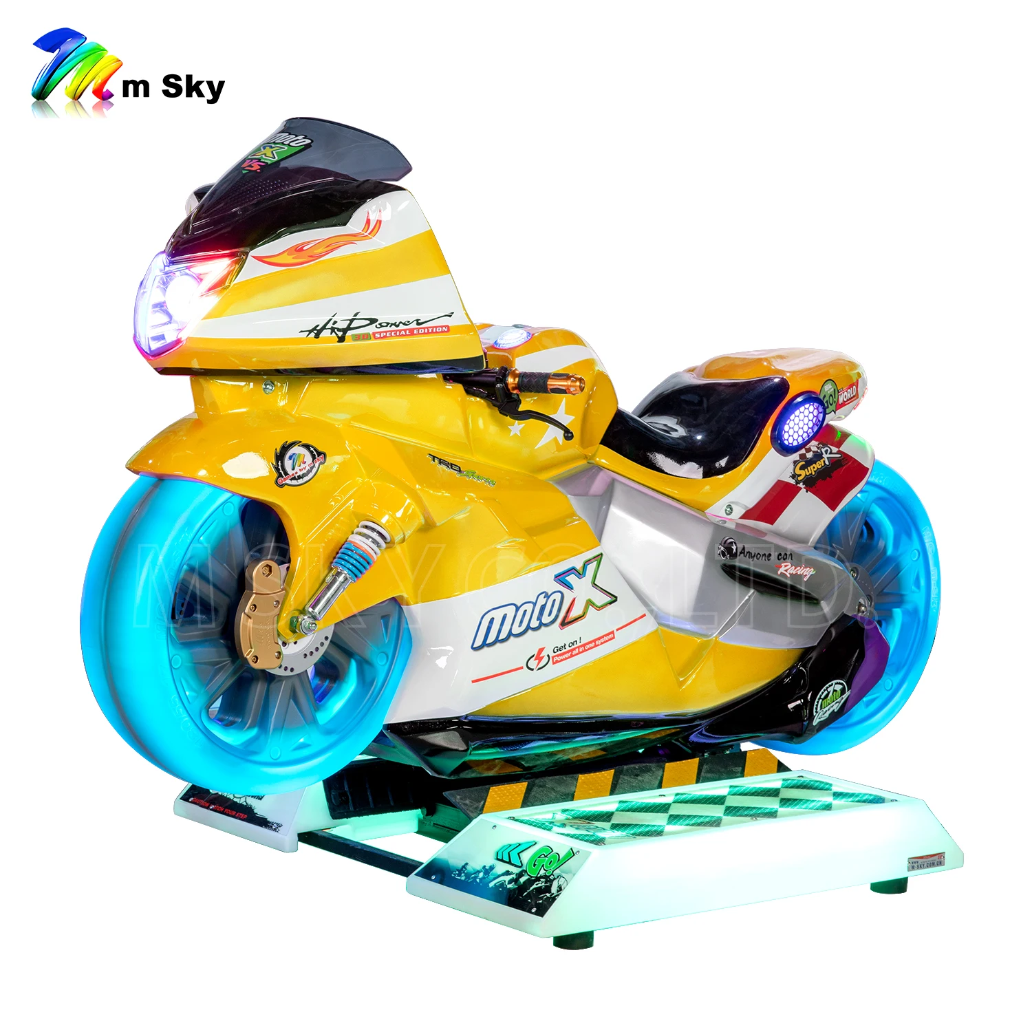 

Original factory children amusement swing ride arcade motorcycle racing game machine for kids coin operated machines