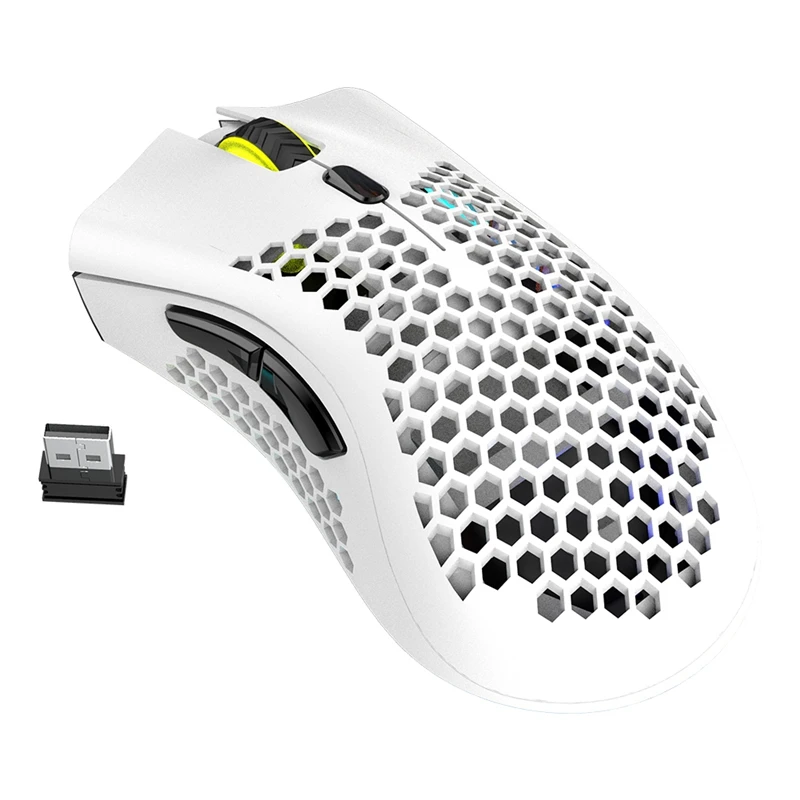 

A3 Wireless Hollow-out Gaming Mouse RGB Backlit Light E-Sports Game Mouses Optical Computer Mouse For Laptop PC 5.0