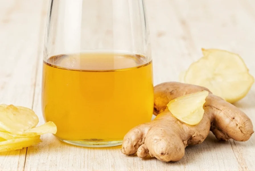 Comparison of different ginger preparations: fresh ginger root, ginger powder, ginger syrup, candied ginger pieces, and ginger extract