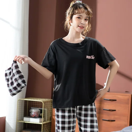 

Fashionable ladies pajamas summer short sleeved trouser suit cute milk silk thin style can wear summer cardigan home, :seven color(1#,2#,3#,4#,5#,6#,7#)
